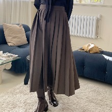 high quality) pleated long skirt